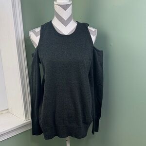 NWT Calvin Klein Hunter Green Cokd shoulder Sweater medium